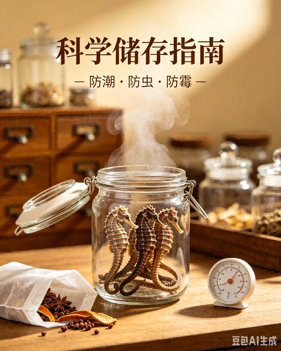 海马干品怎么保存？瑷马生物科技教你3招防虫防潮，药效不流失