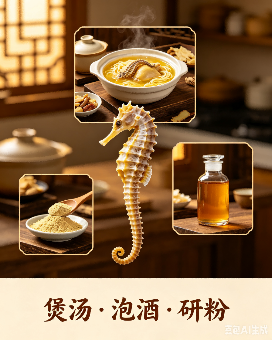 海马干品怎么吃？3种经典滋补食谱+搭配禁忌全解析